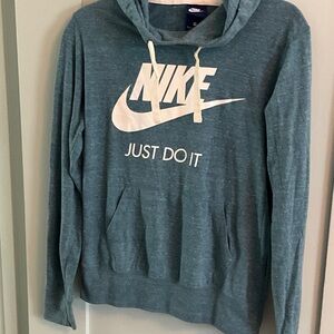 Nike Blue Hoodie with White Logo
